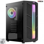 Sistem Desktop PC Gaming Serioux Powered by ASUS cu procesor Intel® Core™ i5-10400F pana la 4.30GHz, 16GB DDR4, 1TB SSD M.2 PCIe, GeForce® GTX 1660 Super™ 6GB GDDR6, No OS